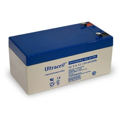 Abbildung von Wentronic Blei Akku (Ultracell) 12 V, 3,4 Ah (Faston 187 4,8mm)