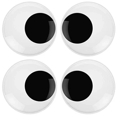 Abbildung von MingZhuInC Wackelaugen, 2 Stück 76 mm / 3 Zoll große riesige Selbstklebende Augen für handgefertigtes Basteln