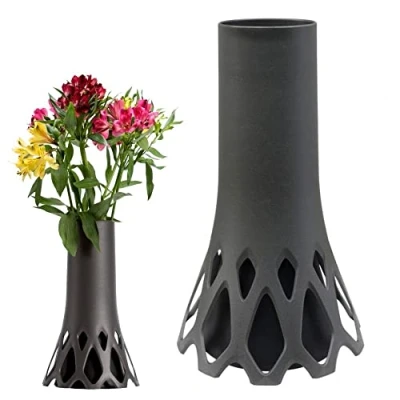 Abbildung von GarPet Bodenvase Grabvase Roseta mit Sockel Gewicht anthrazit 1,3 L