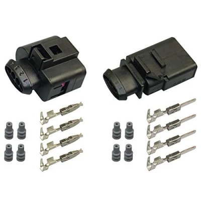 Abbildung von Stecker VW 1K0973804 + 1J0973704 Reparaturset 4 pol. Steckverbinder Stift/Buchse