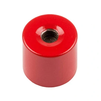 Abbildung von Alnico Deep Pot Magnet Für Hochtemperatur , Engineering und Fertigungsanwendungen 17mm Durchmesser x 16mm Dickes C/W M6 Gewinde Loch 2,5kg Zug Pack von 4