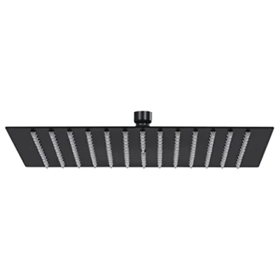 Abbildung von vidaXL Regenduschkopf Regenbrause Edelstahl 40x40 cm Quadrat Schwarz, (1 tlg)