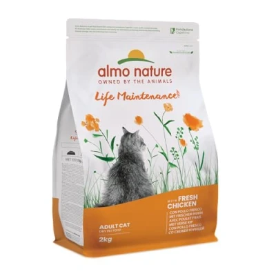 Abbildung von Almo Nature Holistic Adult Cat Maintenance mit Frischem Huhn und Reis Trockenfutter für Katzen Aller Rassen 2Kg