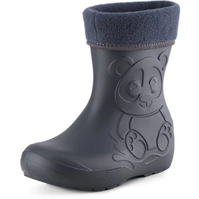 Abbildung von Ladeheid Eva Kinder Jungen Mädchen Gummistiefel Regenschuhe gefüttert LA CA 11 (Carbone, 32/33 EU)