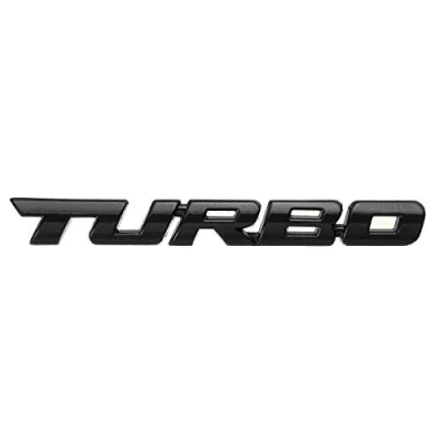 Abbildung von C Funn Turbo 3D Metall Auto Aufkleber Schriftzug Abzeichen für Body Heckklappe Schwarz