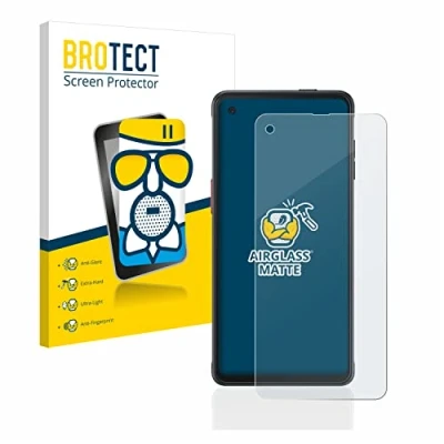 Abbildung von BROTECT Entspiegelungs Schutzglas für Samsung Galaxy XCover Pro Schutz Folie Panzerfolie Glas Matt [Extrem Kratzfest 9H, Anti Reflex]