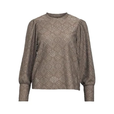 Abbildung von Object Feodora LS Bluse, Damen, Größe: Medium, Morel