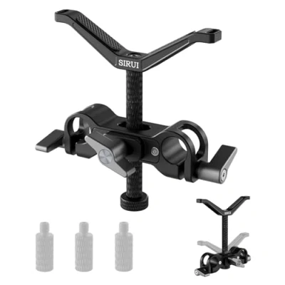 Abbildung von SIRUI AM LB35 kameraobjektiv Unterstützung Lens Support, universelle 15mm Stangenklemme, 55mm Höhenverstellbar, 3 Verlängerungsstangen für Verschiedene Objektive