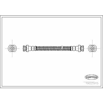 Abbildung von CORTECO 19025915 Bremsschläuche vorne und hinten 260 MITSUBISHI: L200 III Pickup