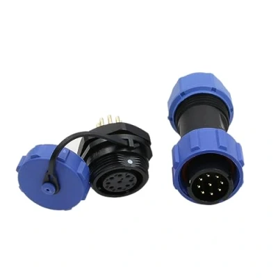 Abbildung von HangTon SP13 9 Pin Connector Wasserdicht Staubdicht Kappe Stecker Buchse Aviation Circular Industrial Power 20 AWG Draht 3A 125V