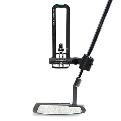 Abbildung von ME AND MY GOLF The Gatekeeper, Putting Path und Tempo Trainer inklusive Lehr Trainingsvideos, Schwarz, Einheitsgröße
