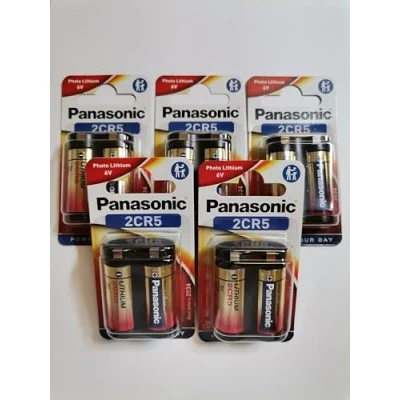 Abbildung von ‎Corp. Panasonic Lithium Batterie 2CR5, 6 V, Blister 1 x 5, Packung mit 5 Stück