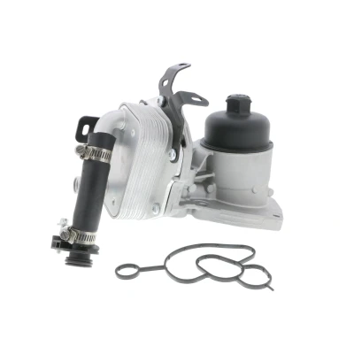 Abbildung von VEMO V48 60 0007 Ölkühler mit Dichtung Filter EXPERT KITS + PEUGEOT: 607 Limousine, 407 SW, 807, CITROËN: C6 C8, C5 III Kombi