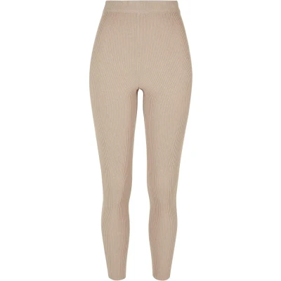 Abbildung von Urban Classics RIB KNIT Leggings Hosen, Damen, Größe: XXL, Lighttaupe