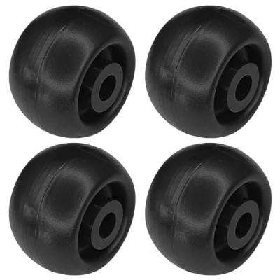 Abbildung von cyclingcolors 4x Kunststoff Rollen 40mm Schwarz Laufrolle Führungsrolle Möbel Bett Schiebetür Tür Schublade Schrank