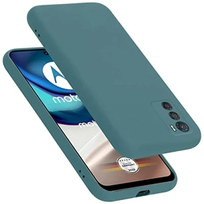Abbildung von Cadorabo Hülle kompatibel mit Motorola Moto G42 Silikon Handyhülle für Case aus flüssigem Kratzfeste und stoßfeste dünne TPU Schutzhülle Liquid GRÜN