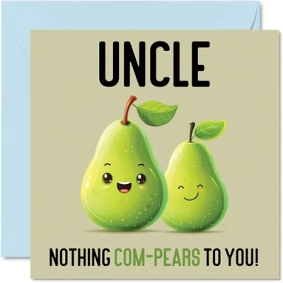 Abbildung von Stuff4 Geburtstagskarten für Onkel Nothing Com Pears lustige Geburtstagskarte von Neffe, Nichte, Onkel, Geburtstagsgeschenke, 145 mm x mm, Witz Grußkarten Männer und Ihn