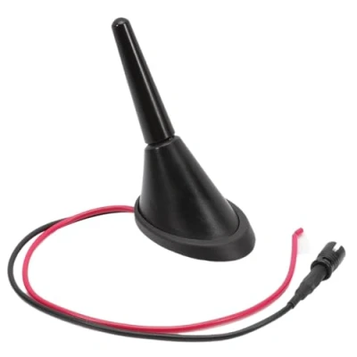 Abbildung von FanPaYY Autoantenne 3cm + Antennenfuss, Antenne AM FM Radio Dachantenne Dach Kurze Stabantenne Antennensockel Raku 2 Buchse Verstärker 16V Set Fit für Universal Fahrzeuge