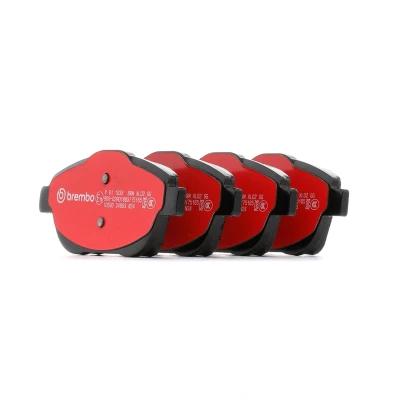 Abbildung von BREMBO P 61 103X Bremsbelagsatz exkl. Verschleißwarnkontakt mit Bremssattelschrauben Zubehör CITROËN: DS3 Schrägheck, C3 I II