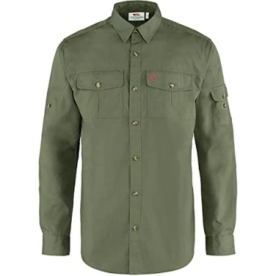 Abbildung von FJALLRAVEN Herren Singi Trekking Shirt Langarm Hemd, Laurel Green, XS EU