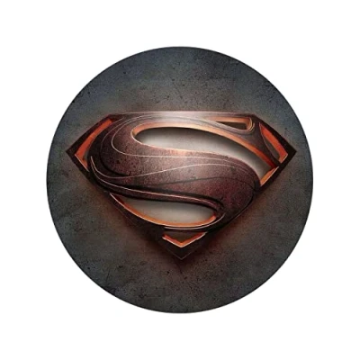 Abbildung von Tortenaufleger Superman Logo, rund 20cm Fondantpapier PREMIUM