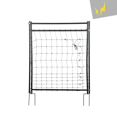 Abbildung von horizont Hotgate Tor für Weidezaunnetz, elektrifizierbar, Breite 86cm, Gartenzaun Tor, Geflügelzauntor, Tür Netze, Geflügelnetz, Gartenzaun, Schafzaun (105 cm Höhe)