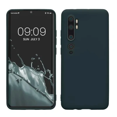 Abbildung von kwmobile Handyhülle kompatibel mit Xiaomi Mi Note 10 / Pro Hülle Handy Case aus weichem Silikon in Dunkler Schiefer