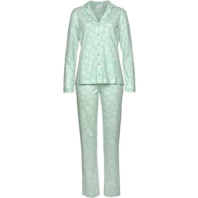 Abbildung von s.Oliver Damen Ak 210 47 Pyjamaset, Mint Blätterdruck, 32 34 EU