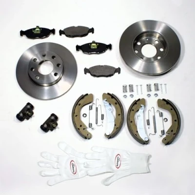 Abbildung von Autoparts Online Set 60017007 Bremsscheiben Bremsbeläge für vorne Bremsbacken mit Zubehör Satz Radbremszylinder hinten