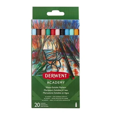 Abbildung von Derwent Academy 98202 Marker, wasserlöslich, 20 Stück