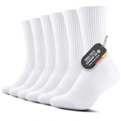 Abbildung von FALARY Socken Herren 47 49 Weiß Warm Wandersocken Tennissocken Sportsocken Laufsocken Wintersocken Frotteesocken Herrensocken Baumwollsocken Funktionssocken für Outdoor Running 6 Paar