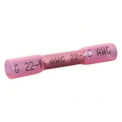 Abbildung von Quadrios 22C467 Stoßverbinder mit Schrumpfschlauch 0.5 mm² 1.5 Vollisoliert Rot 1 Set