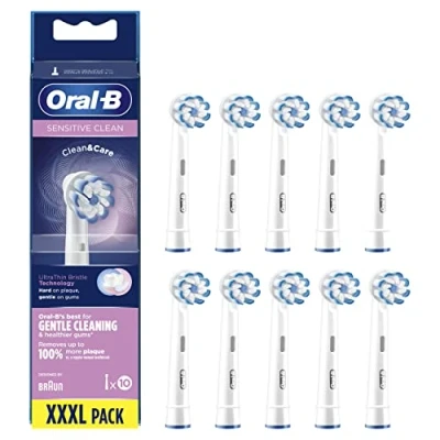 Abbildung von Oral B Sensitive Clean b眉rstenk枚pfe f眉r elektrische Zahnb眉rste, 10 St眉ck.