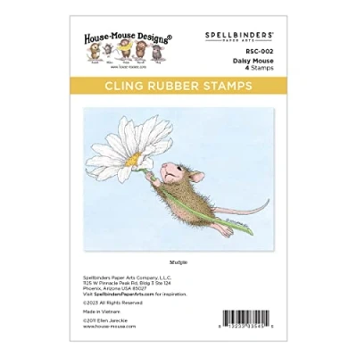 Abbildung von Spellbinders House Mouse Designs Gummistempel mit Gänseblümchen Motiv, aus der Frühlingskollektion, Rot, 1 Stück