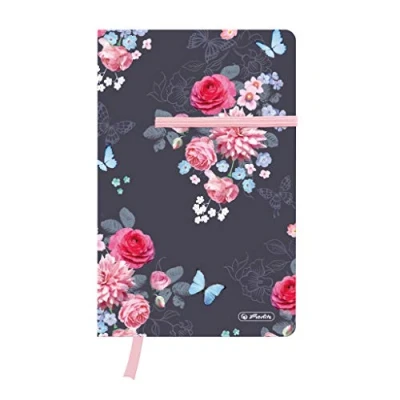 Abbildung von Herlitz 50021482 Notizbuch Young A5 Ladylike Flowers, 88 Blatt kariert, mit Leseband, 1 Stück