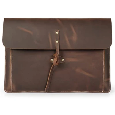 Abbildung von Londo Real Grain Leather MacBook Pro Case with Front Pocket &amp; Flap Closure (Zimt, 13 Zoll), OTTO501