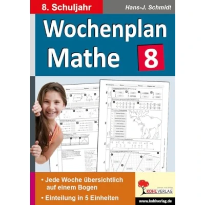 Abbildung von Wochenplan Mathe / Klasse 8: Jede Woche übersichtlich auf einem Bogen! (8. Schuljahr)