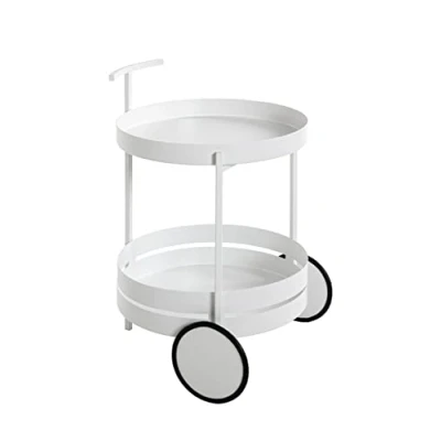 Abbildung von HAKU Möbel Servierwagen weiß, Metall Maße: H 62 cm x Ø 42 cm, Style: Modern