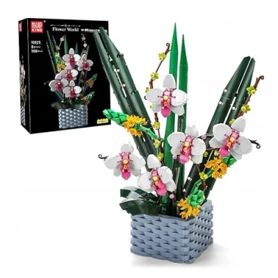 Abbildung von COIL Spielbausteine, Bauklötze, Baukasten, Blumen aus Blöcken, Orchidee, Spielbauklötze, (Modell: 10025, 1158 St), Botanische Sammlung, Wohndekor, für Kinder ab 8 Jahren