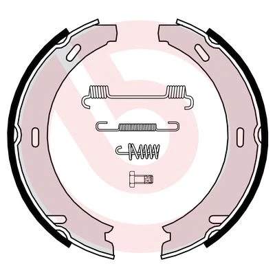 Abbildung von BREMBO S 50 507 Handbremsbeläge mit Zubehör MERCEDES BENZ: E Klasse T modell, Limousine
