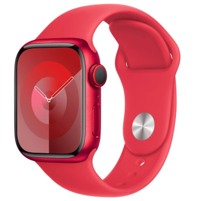 Abbildung von Apple Watch Armband Original Silikon und TPU (weich) Rot Geeignet für Series 1 9 / SE