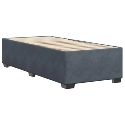Abbildung von vidaXL Bett Bettgestell ohne Matratze Dunkelgrau 80x200 cm Samt