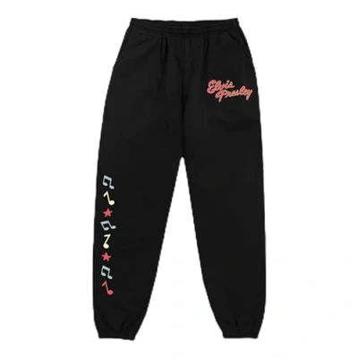 Abbildung von ELVIS PRESLEY Unisex Erwachsene Official Merch Red/Black Logo Sweatpants Trainingshose, Schwarz, M