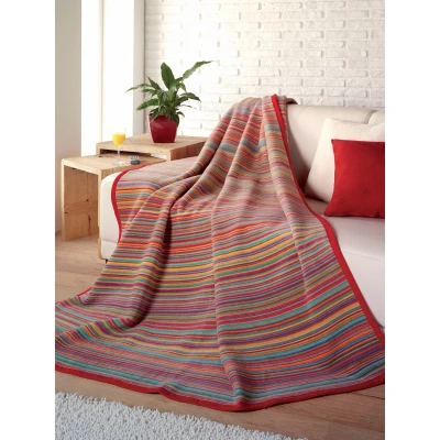 Abbildung von IBENA Wohndecke &quot;Jacquard Decke Malang&quot;, mit filigranen Streifen