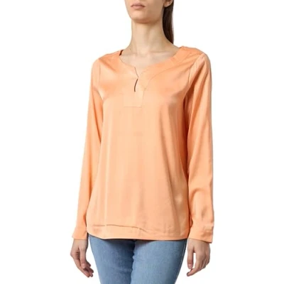 Abbildung von comma Mitausschnitt Bluse, Damen, Größe: 36, Papaya