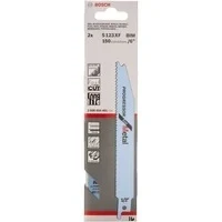 Abbildung von Bosch Professional 2x Säbelsägeblatt &#039;Progressor for Metal&#039; S123XF (für Metall, 150 x 19 0.9mm, Zubehör für Stichsägen), weiß