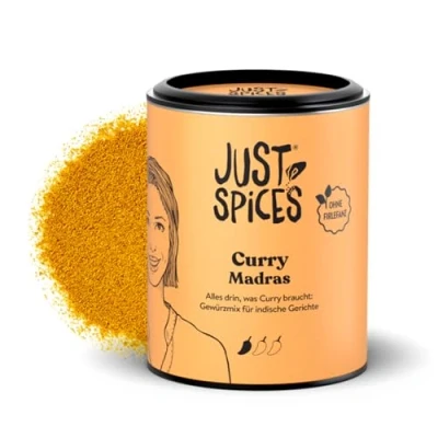 Abbildung von Just Spices Curry Madras I Würze und indische Gerichte authentisch lecker Gewürzdose, 59 g