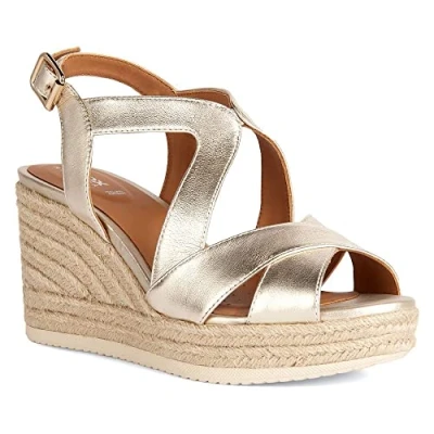 Abbildung von Geox Ponza High Heel Sandalette, Damen, Größe: 40, Light gold Schuhe