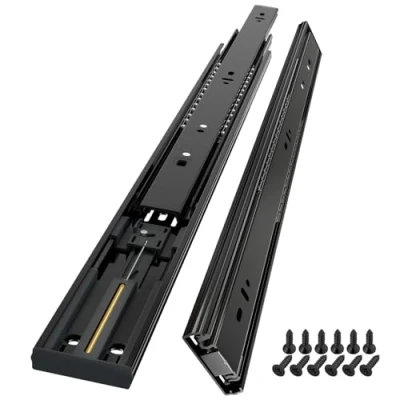 Abbildung von A0LISHENG schubladenschienen vollauszug softclose 500mm küche auszugsschienen mit selbsteinzug u. Dämpfung schubladenführung 45kg Ladekapazität 1 Paar (2 Stück)