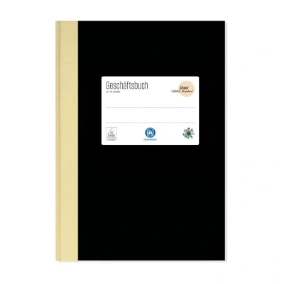 Abbildung von Staufen Ursus Style Geschäftsbuch, DIN A5, hochwertiger Leineneinband, Lineatur 5 mm kariert, 144 Blatt, premiumweißes 80g/m² Recyclingpapier, 1 Stück, Green